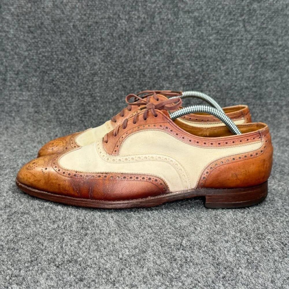 Florsheim Imperial Spectator Oxford Men's 9.5D Two Tone‎ Brown Leather Wingtip